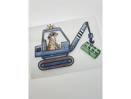 Nažehlovačka na oblečení - Meerkat LEGO Š19cm x D14cm