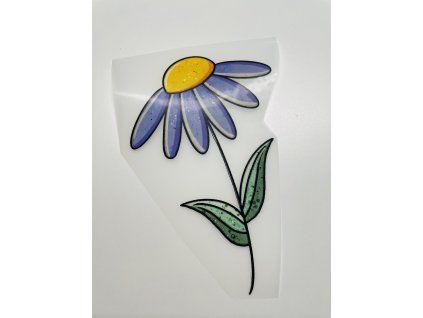 Nažehlovačka na oblečení - Fialový kvítek Š11cm x D17cm