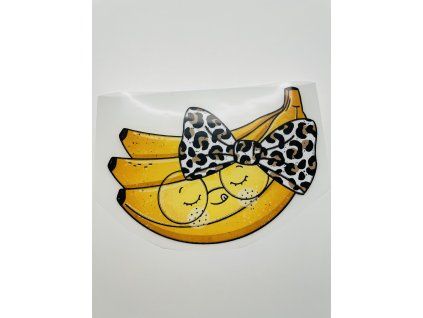 Nažehlovačka na oblečenie - Banány s okuliarmi Š17cm x D12cm