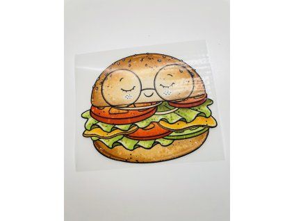 Nažehlovačka na oblečení - Zeleninový burger Š14cm x D12cm