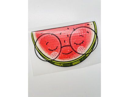 Nažehlovačka na oblečení - Meloun s brýlemi Š17cm x D10cm