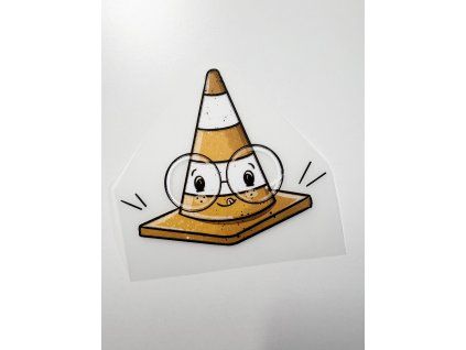 Nažehlovačka na oblečenie - Dopravný kužeľ Š11cm x D10cm