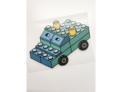 Nažehlovačka na oblečení - Lego auto (Š 19 cm × D 15 cm)