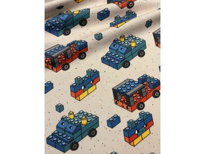 Rebrovaný úplet - Lego autíčka
