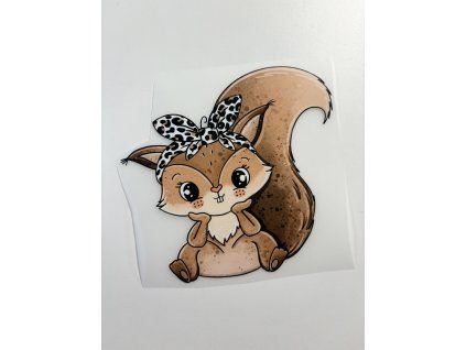 Nažehlovačka na oblečení - Veverka Š14cm x D13cm