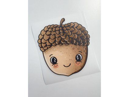 Nažehlovačka na oblečení - Podzimní žalud velký Š12cm x D13cm