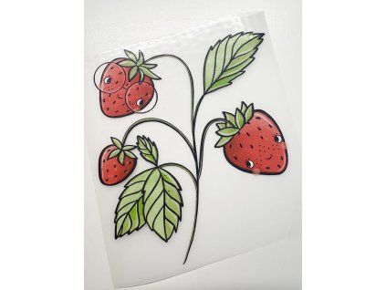 Nažehlovačka na oblečení - Lesní jahůdky Š12cm x D14cm