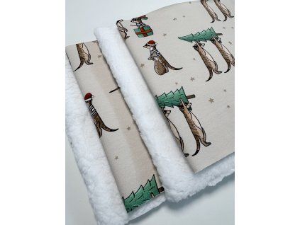 DIY set na čiapku a nákrčník - Vianočné surikaty