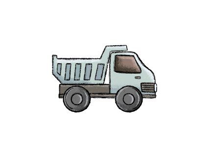 Nažehlovačka - Modré nákladné auto