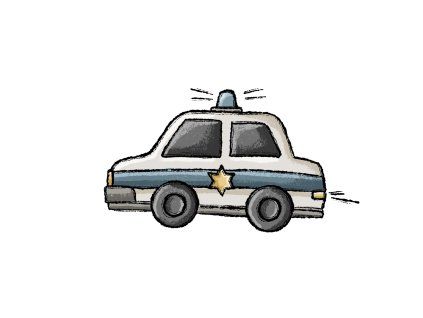 Nažehlovačka - Policejní auto