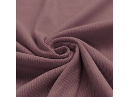 Žebrovaný úplet - starorůžový mauve
