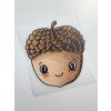 Nažehlovačka na oblečení - Podzimní žalud malý Š8cm x D9cm